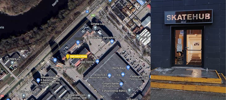 Skate Hub Vilnius storefront